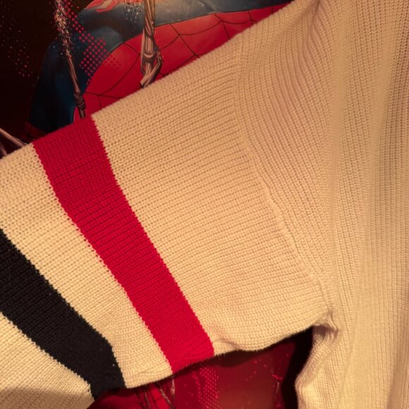 Vintage 1970s Sweater / Sweatshirt GM Oldsmobile USA Made (XL) Grandma Sweater - Picture 6 of 13